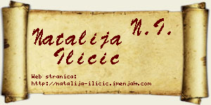 Natalija Iličić vizit kartica